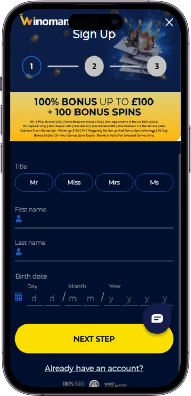 Winomania registration process