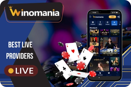 Live sections that suit every player and hook from the first visit with the best live dealers Winomania online casino